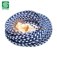 Decorative Cloth Covered Round Fabric Cable Textile Braided Electrical Wire